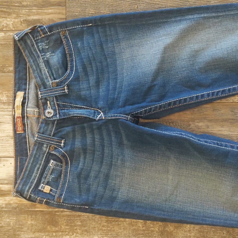 BIG STAR Nina mid-rise straight medium wash jeans The Buckle 27L sz 27x36L TALL - Picture 6 of 16